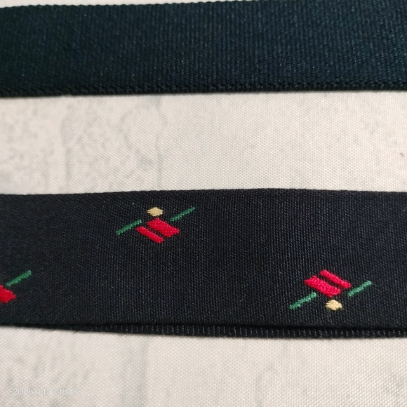 Men's Suspenders Adjustable Black Abstract Textured Straps Formal - Picture 7 of 8